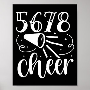 5 6 7 8 Cheer Cheerleader Poster