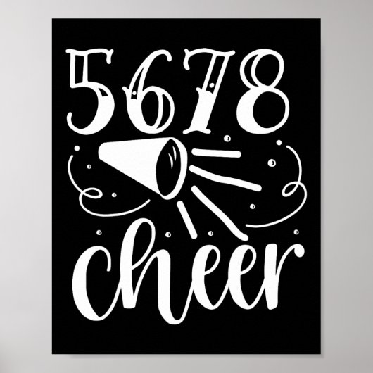 5 6 7 8 Cheer Cheerleader  Poster (Vorne)