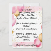 5" * 7" Rounded Birthday Einladungskarte Einladung (Vorderseite)