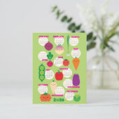 5 a Day Kawaii Gemüse 2026 Kalender Postkarte (Stehend Vorderseite)