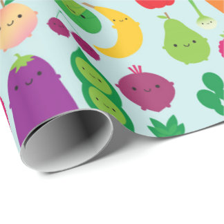 5 A Tag Obst und Gemüse Geschenkpapier