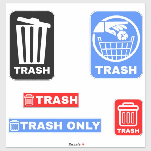 5 Abfallentsorgung Aufkleber (Blatt)