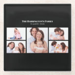 5 Abschnitte Benutzerdefiniertes Foto Einfache ele Glasuntersetzer<br><div class="desc">Schöne Anordnung von fünf familiären Fotos in schlichter, minimalistischer Collage, unterteilt in 1 große Porträtabschnitte in der Mitte und 4 Abschnitte der Landschaft Fotos auf der links und rechten Seite mit Texten auf der oberen Seite. Personalisieren Sie es mit Ihren eigenen Fotos und Texten (Freunden oder Wiedersehen). Perfekt für Ihre...</div>