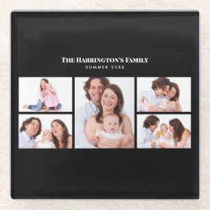 5 Abschnitte Benutzerdefiniertes Foto Einfache ele Glasuntersetzer