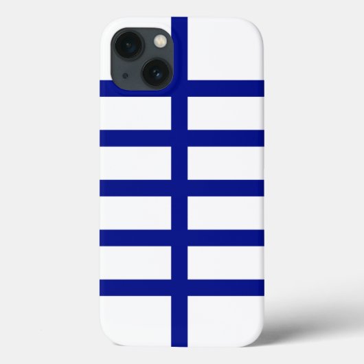 5 Akkugehäuse mit Bisected Blue Stripes Case-Mate iPhone Hülle (Rückseite)