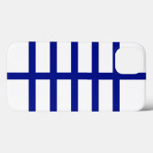 5 Akkugehäuse mit Bisected Blue Stripes Case-Mate iPhone Hülle (Rückseite (Horizontal))