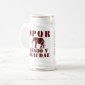 5. Alaudae römischer Legions-Elefant Stein J. Bierglas (Vorderseite Links)