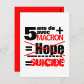 5 ans + Macron = SUICIDE - Postkarte (Vorne/Hinten)