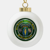 5. ARMY NORTH Keramik Ball Weihnachtsschmuck Kugel-Ornament (Vorderseite)