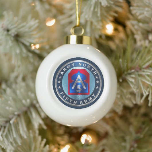 5. ARMY NORTH KERAMIK Kugel-Ornament (Baum)