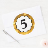 5 - Aufkleber mit den goldenen Zahlen (Umschlag)