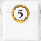5 - Aufkleber mit den goldenen Zahlen (Tasche)
