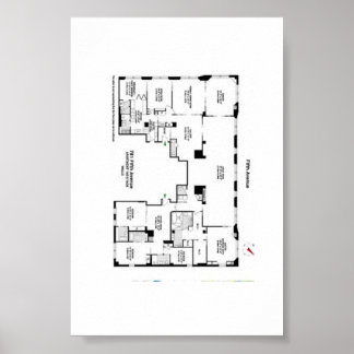 5. Avenue Historic Floor Plan Poster