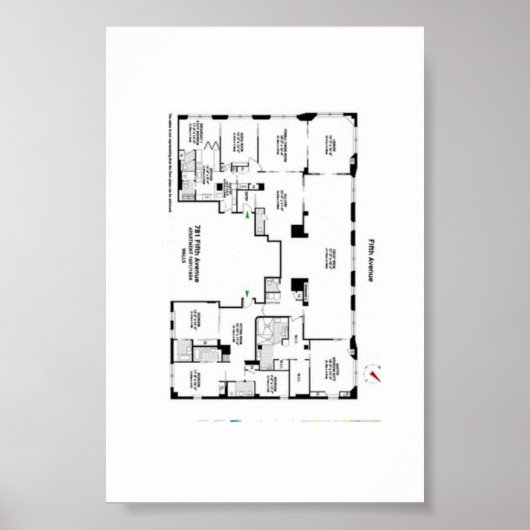 5. Avenue Historic Floor Plan Poster (Vorne)