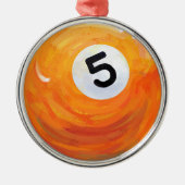 5 Ball Silbernes Ornament (Vorne)