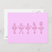 5 Ballettpositionen Postkarte (Vorne/Hinten)