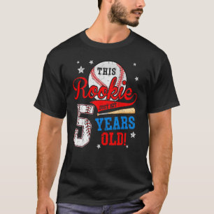 5. Baseball Geburtstag Dieses Rookie hat nur 5 Jah T-Shirt