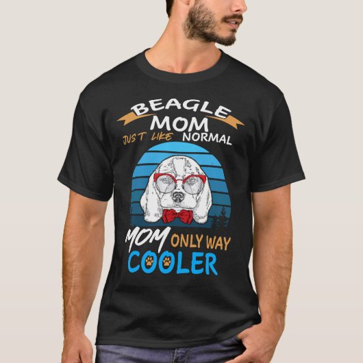 5 Beagle-Mutter-Kühler T-Shirt (Vorderseite)