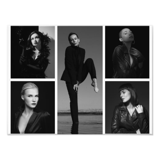 5 Bearbeitbare Foto Collage Foto Erweiterung (Vorne)