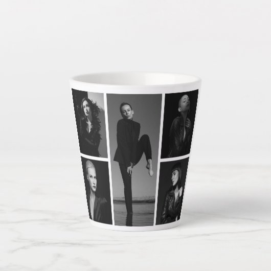 5 Bearbeitbare FotoCollage Milchtasse (Vorderseite)