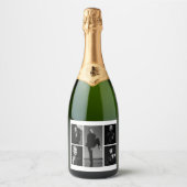 5 Bearbeitbare FotoCollage Schaumweinetikett (Vorderseite)