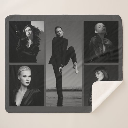 5 Bearbeitbare FotoCollage Sherpadecke (Vorderseite (Horizontal))