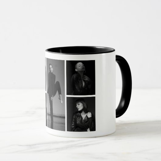5 Bearbeitbare FotoCollage Tasse (VorderseiteRechts)