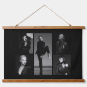 5 Bearbeitbare FotoCollage Wandteppich Mit Holzrahmen (Vorne)