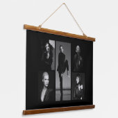 5 Bearbeitbare FotoCollage Wandteppich Mit Holzrahmen (Gewinkelt)