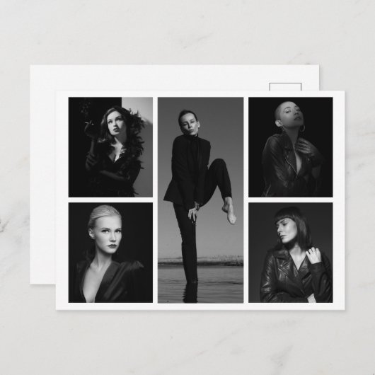 5 Bearbeitbarer Gruß auf Postkarte (Vorne/Hinten)