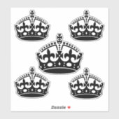 5 Behalten Calm Crown Black Aufkleber (Blatt)