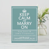 5" behalten Ruhe und heiraten auf Einladung (Stehend Vorderseite)