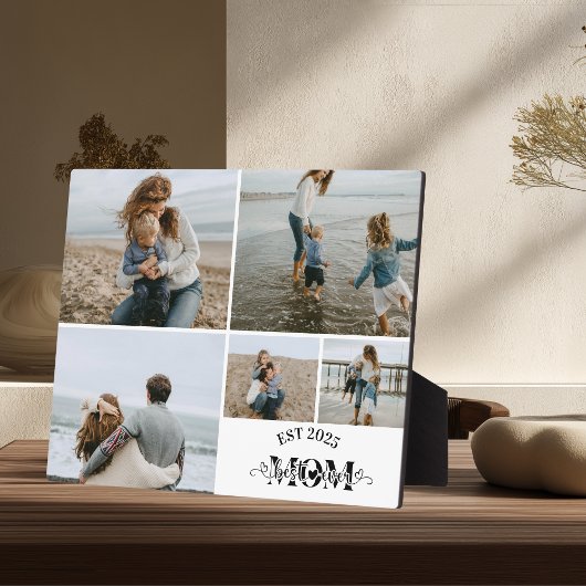 5 Benutzerdefinierte Fotocollage Beste Mutter über Fotoplatte