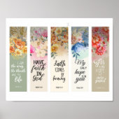 5 Bibelverse-Lesezeichen Poster (Vorne)