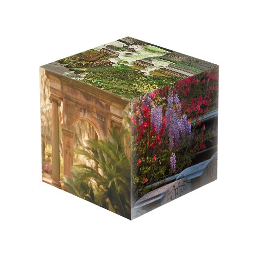 5 Bilder - Savannah GA Travel Fotografy Souvenir Würfel (Rückseite Schrägansicht)