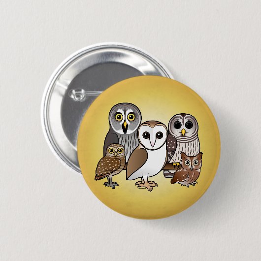 5 Birdorable Eulen Button (Vorne & Hinten)