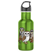 5 Birdorable Eulen Edelstahlflasche (Vorderseite)