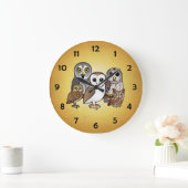 5 Birdorable Eulen Große Wanduhr (Zuhause)