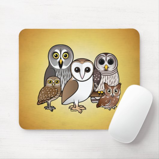 5 Birdorable Eulen Mousepad (Mit Mouse)