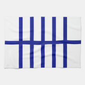 5 Bisected Blue Lines Geschirrtuch (Horizontal)