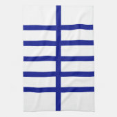 5 Bisected Blue Lines Geschirrtuch (Vertikal)
