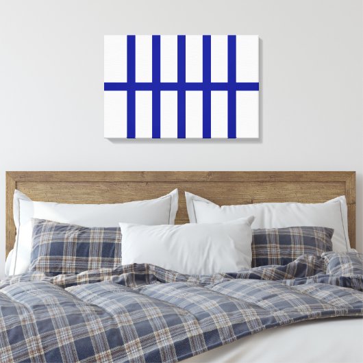 5 Bisected Blue Lines Leinwanddruck (Insitu (Schlafzimmer))