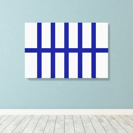 5 Bisected Blue Lines Leinwanddruck (Insitu (Holzboden))