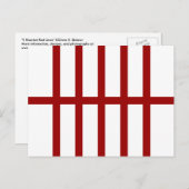 5 Bisected Red Stripes Postkarte (Vorne/Hinten)