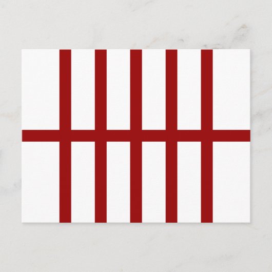 5 Bisected Red Stripes Postkarte (Vorderseite)