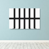 5 Biskige schwarze Linien Leinwanddruck (Insitu (Holzboden))
