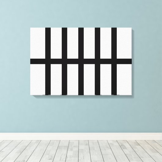 5 Biskige schwarze Linien Leinwanddruck (Insitu (Holzboden))