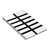 5 Biskige schwarze Linien Notizblock (Rechte Seite)