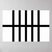 5 Biskige schwarze Linien Poster (Vorne)