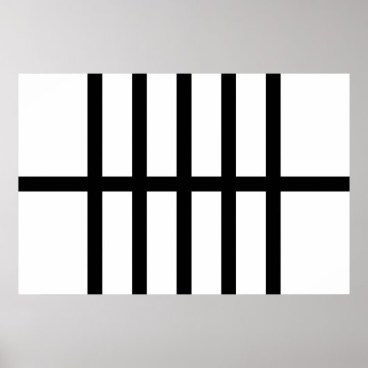 5 Biskige schwarze Linien Poster (Vorne)